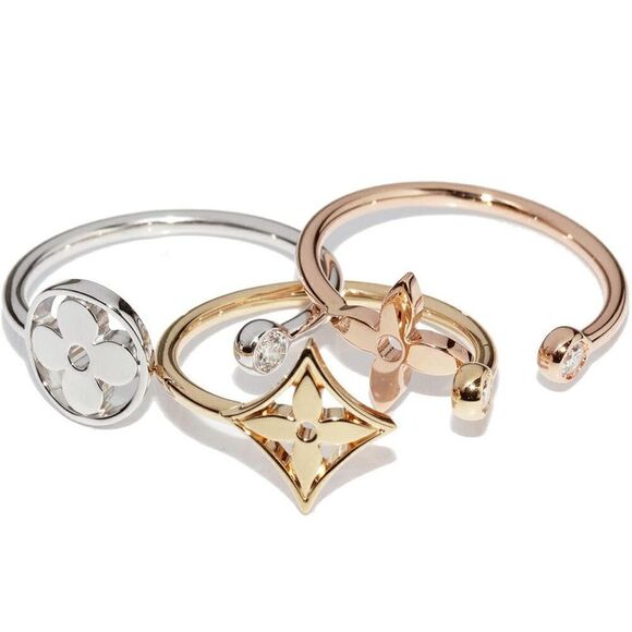Pre Loved louis vuitton Women metallic | gold Rings - Picture 1 of 6